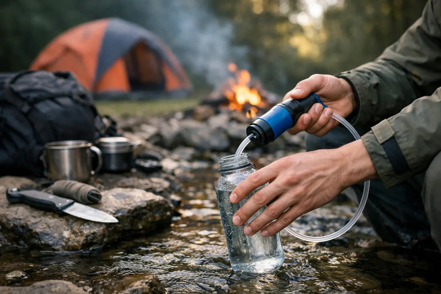 Hoe gebruik je een waterfilter bij noodsituaties?