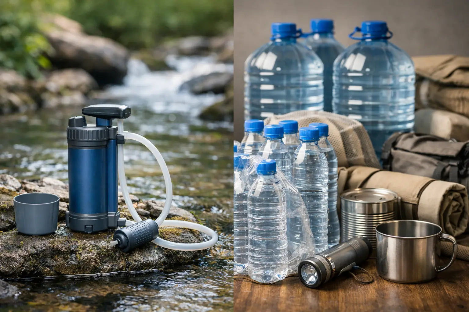 Waterfilter of noodvoorraad water?
