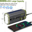 Noodradio 5000mAh Zonne Energie Zaklamp Powerbank Oplaadbaar Handslinger Zwart / Army Groen