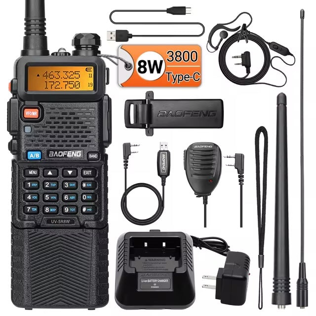 Baofeng UV-5R Dualband 5Watt   3800mah  portofoon